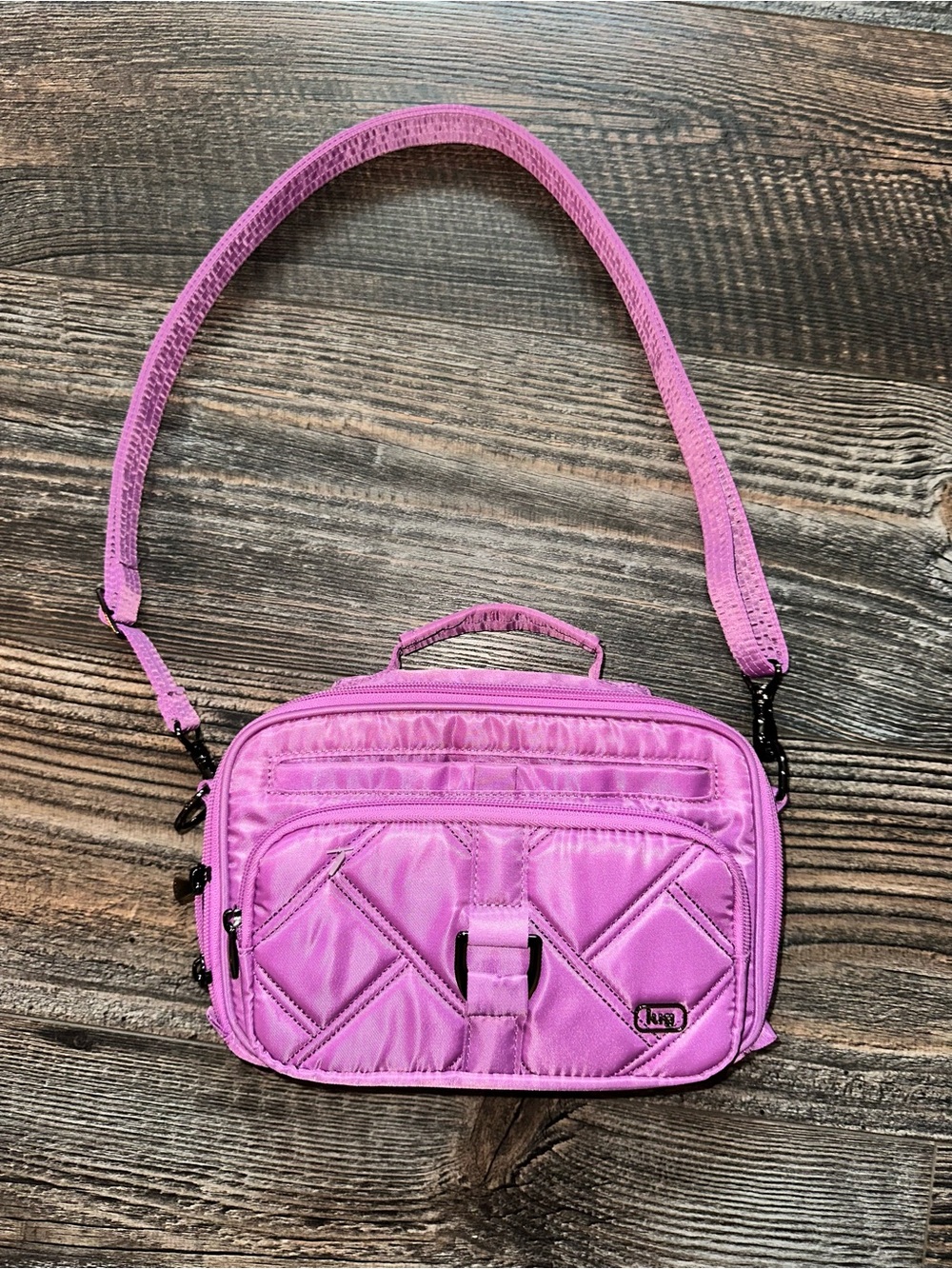 LUG Mauve/Pink “Legacy Carousel” Quilted Crossbody/Belt Bag
